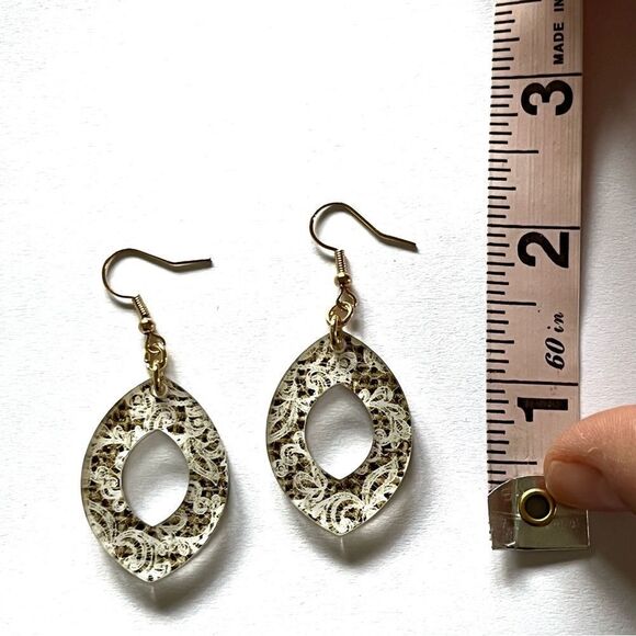 Acrylic handmade earrings  - Picture 2 of 2